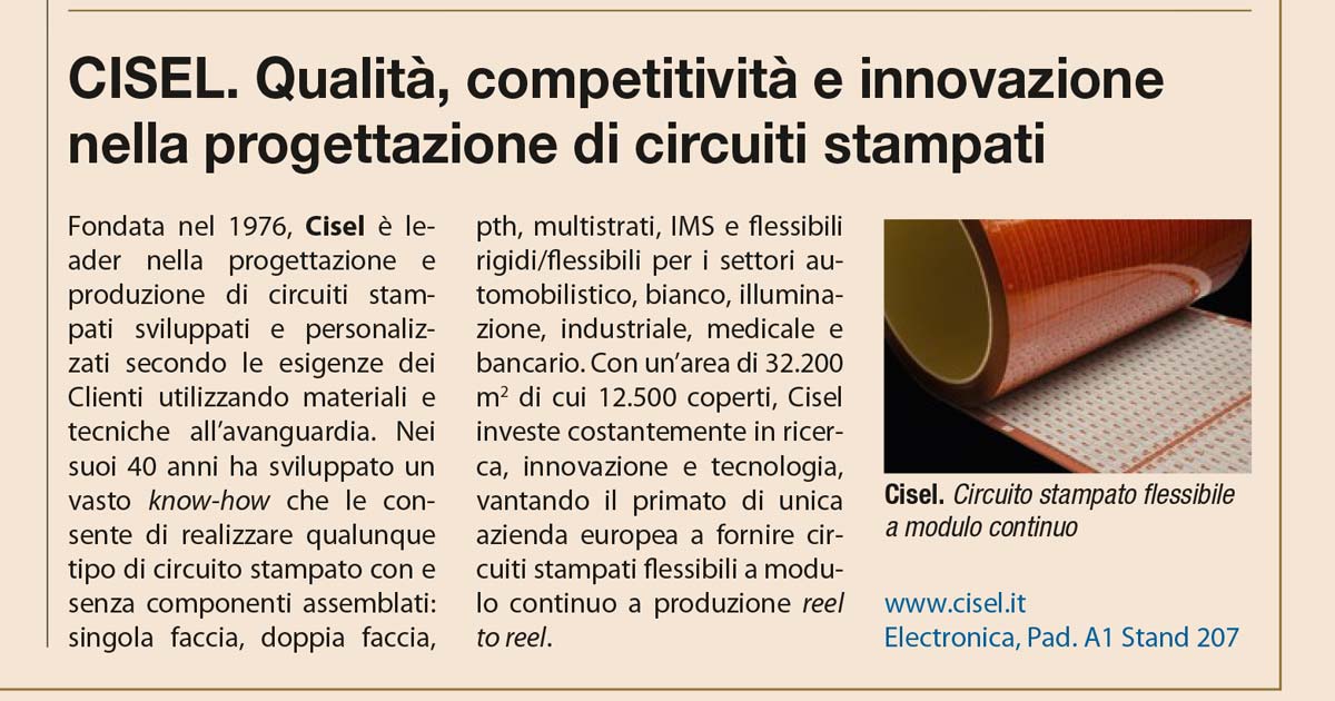 Read more about the article The success of Cisel at Elettronica 2018